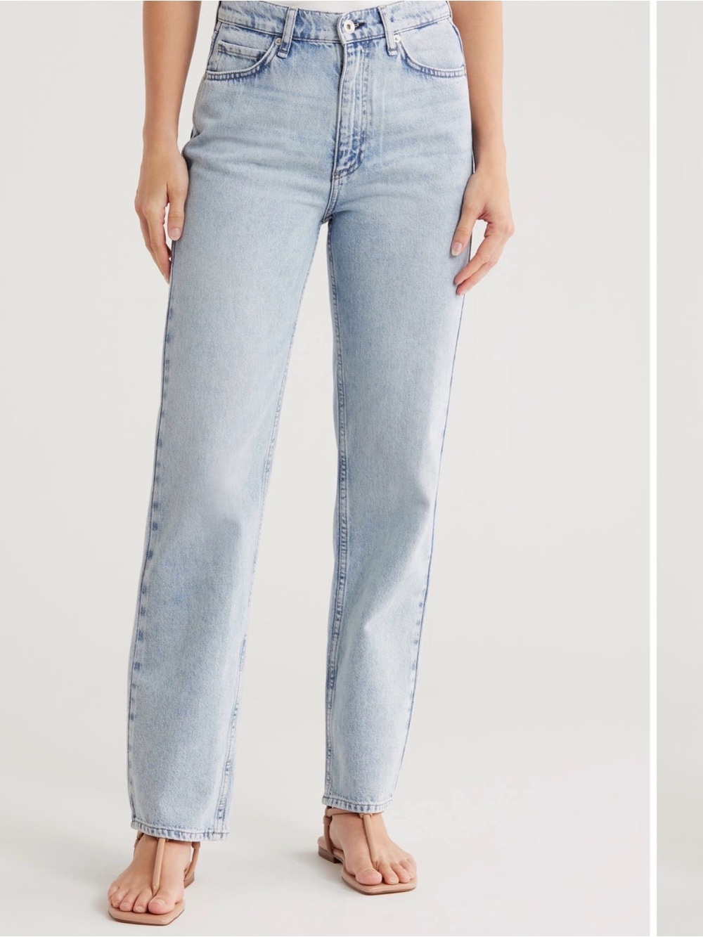 rag & bone Light Wash Straight Leg Jeans
